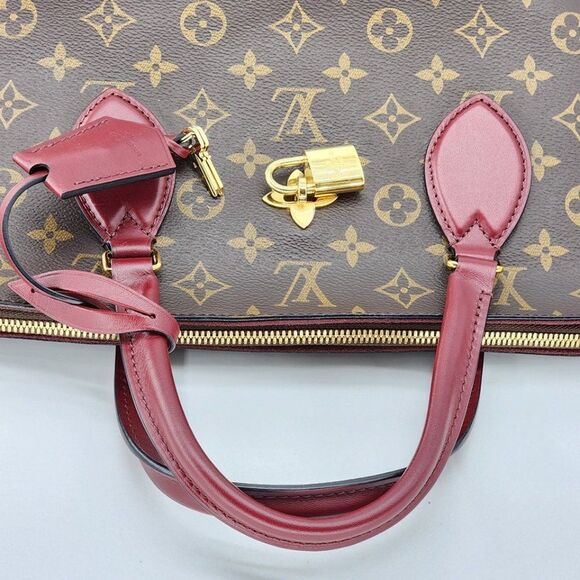 Louis Vuitton Flower Tote MM Monogram Canvas Shoulder Bag Super Mint Condition - Picture 7 of 9